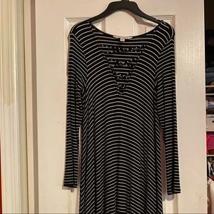 American Eagle striped long sleeve dress